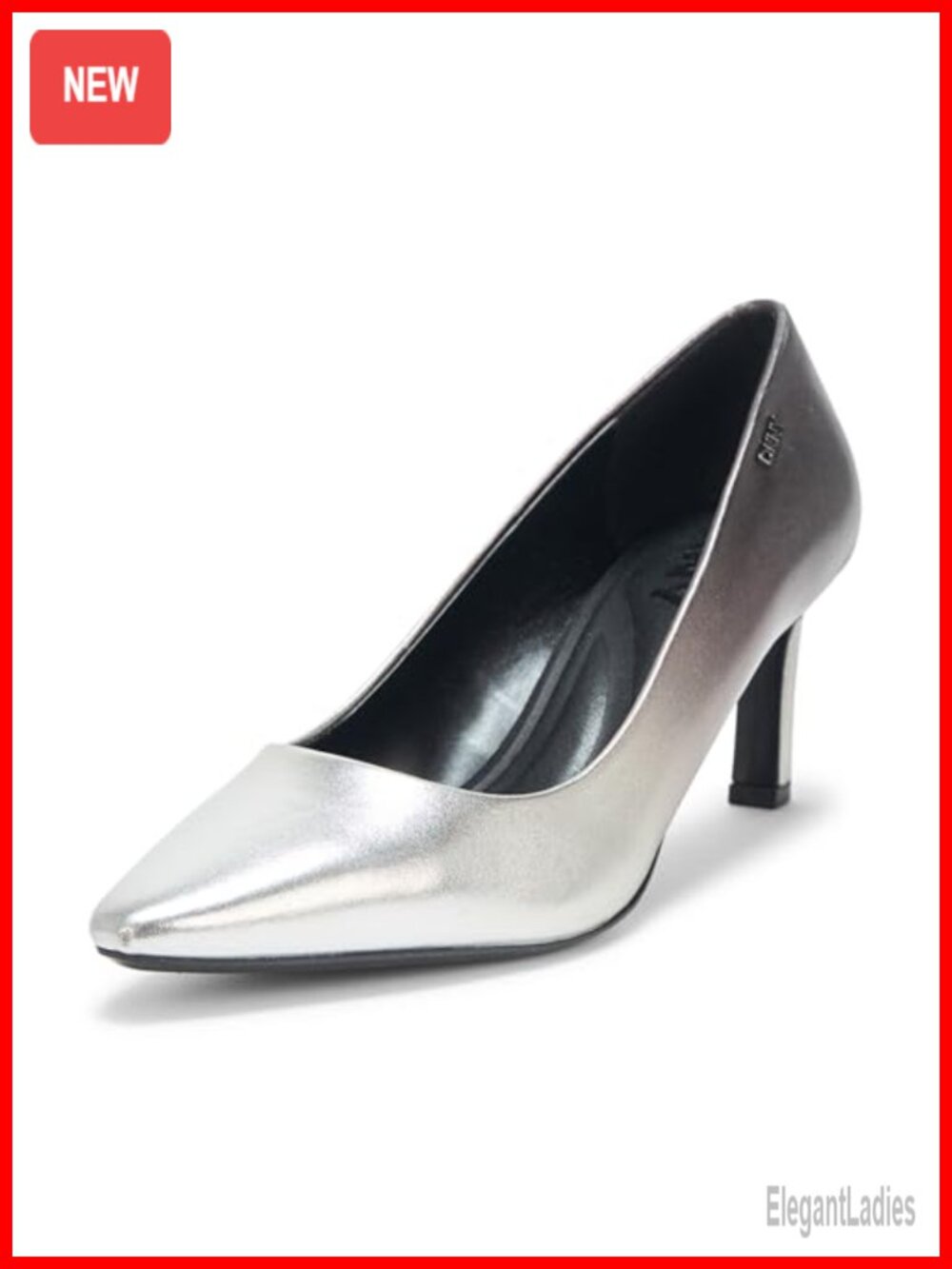 Charlie Evening Pointed Toe Mid Heeled Stiletto Pump Faux Leather Formal